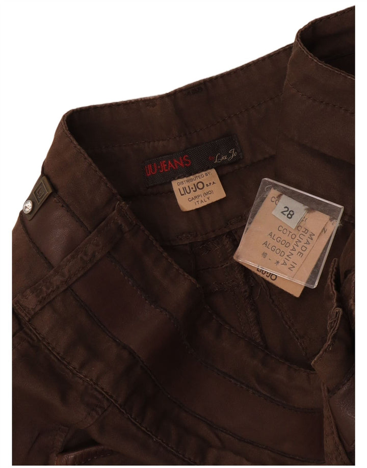 Liu Jo Womens Casual Shorts W28 Medium  Brown Cotton