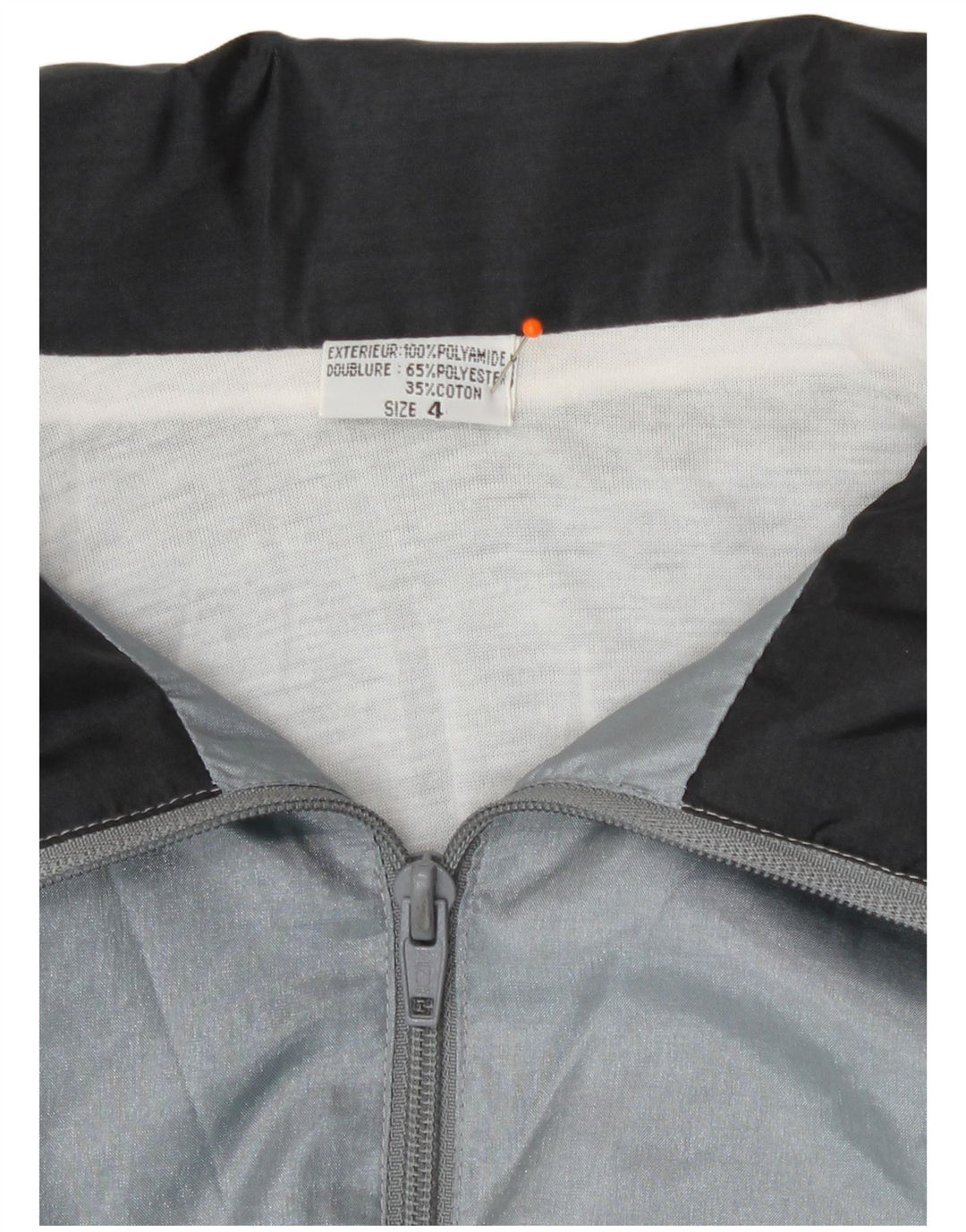 Vintage Mens Tracksuit Top Jacket XL Grey Geometric Polyamide