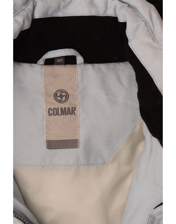 Colmar Womens Hooded Ski Jacket EU 42 Large Blue Colourblock