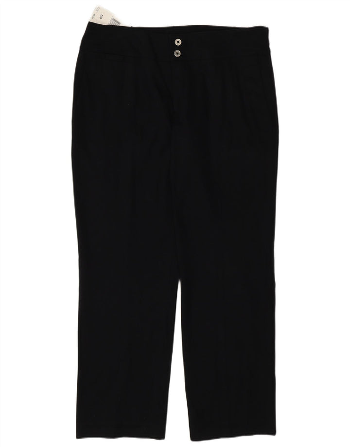 Chaps Womens Straight Chino Trousers US 12 Large W32 L27 Black