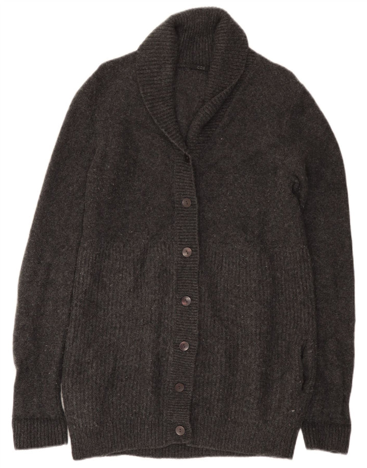 Cos Womens Longline Cardigan Sweater UK 10 Small Grey Wool