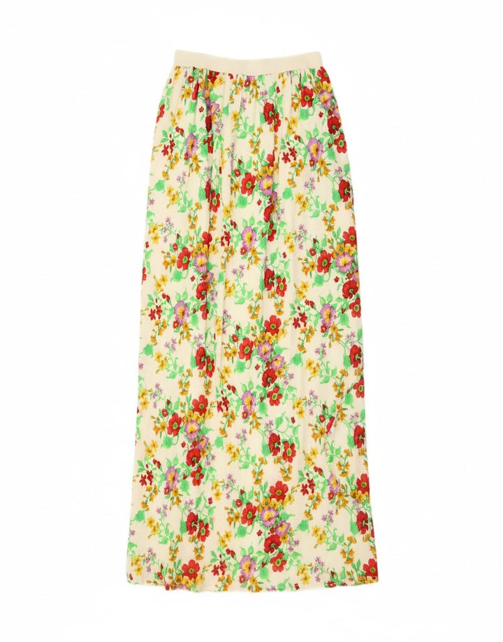 VINTAGE Womens Maxi Skirt W28 Medium Multicoloured Floral Vintage Vintage and Second-Hand Vintage from Messina Hembry 
