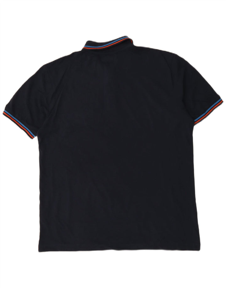 Kappa Mens Polo Shirt 2XL Black Cotton