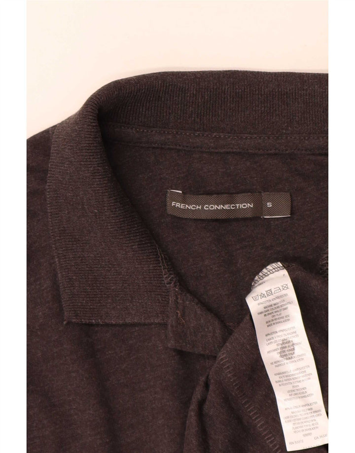 French Connection Mens Polo Shirt Small Grey Cotton