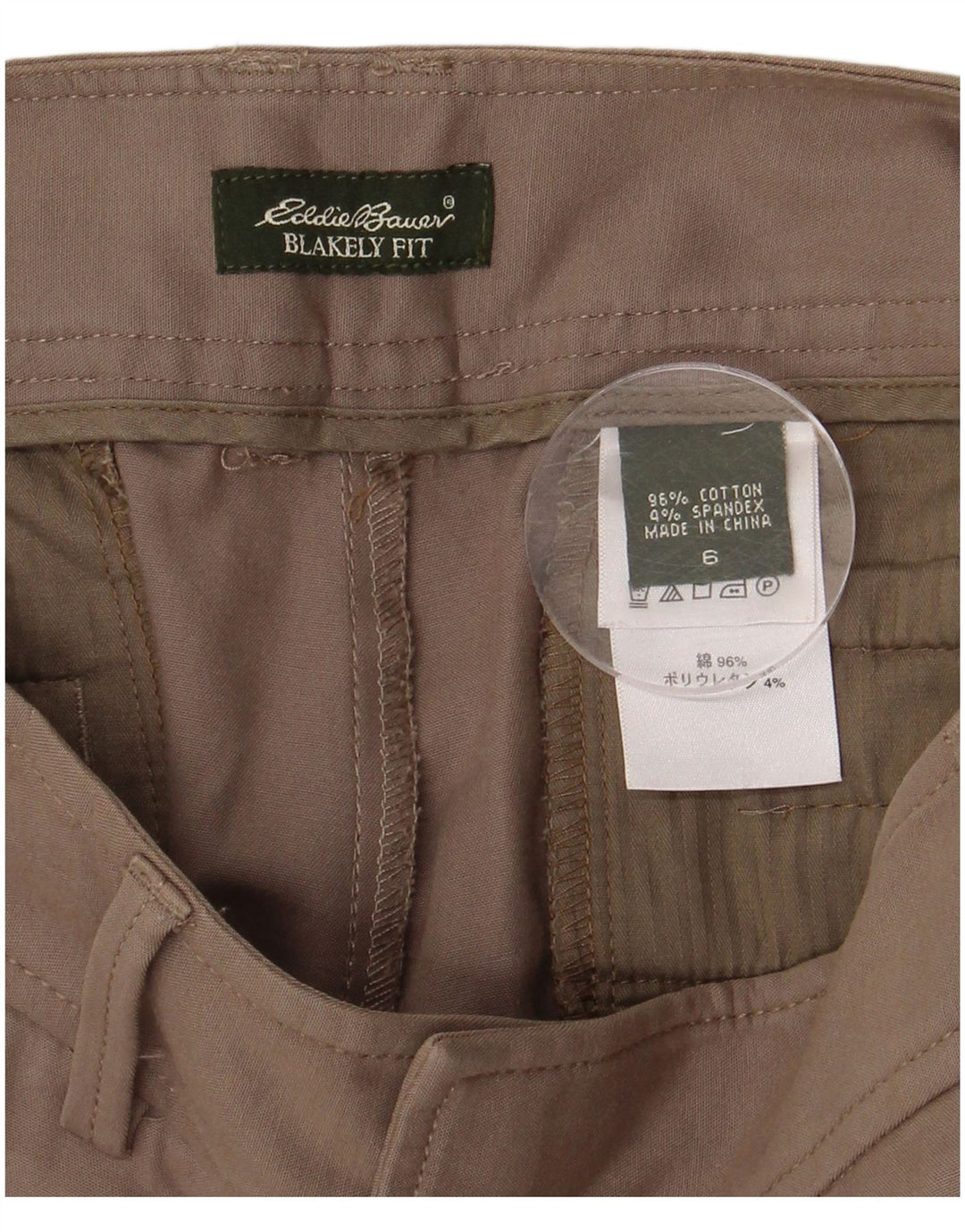 EDDIE BAUER Womens Blakely Fit Casual Trousers US 6 Medium W30 L30 Brown