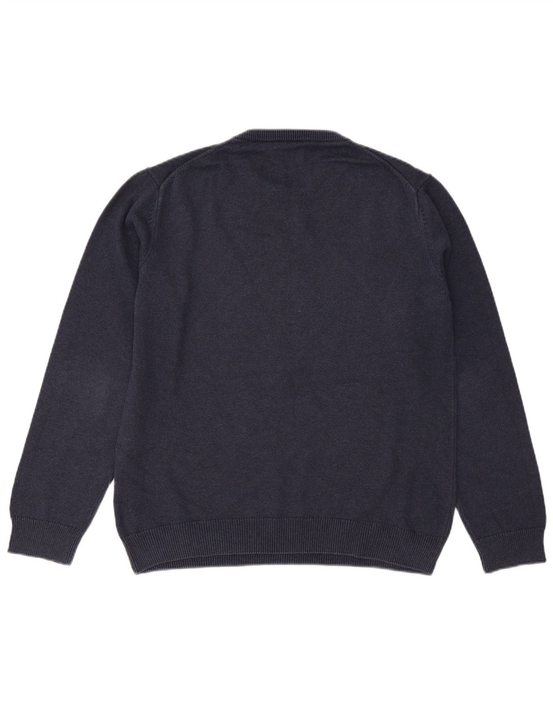 Gant Mens Crew Neck Jumper Sweater Large Navy Blue Cotton