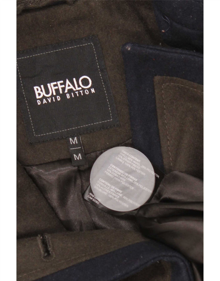 Buffalo Womens David Bitton Double Breasted Coat UK 12 Medium Khaki