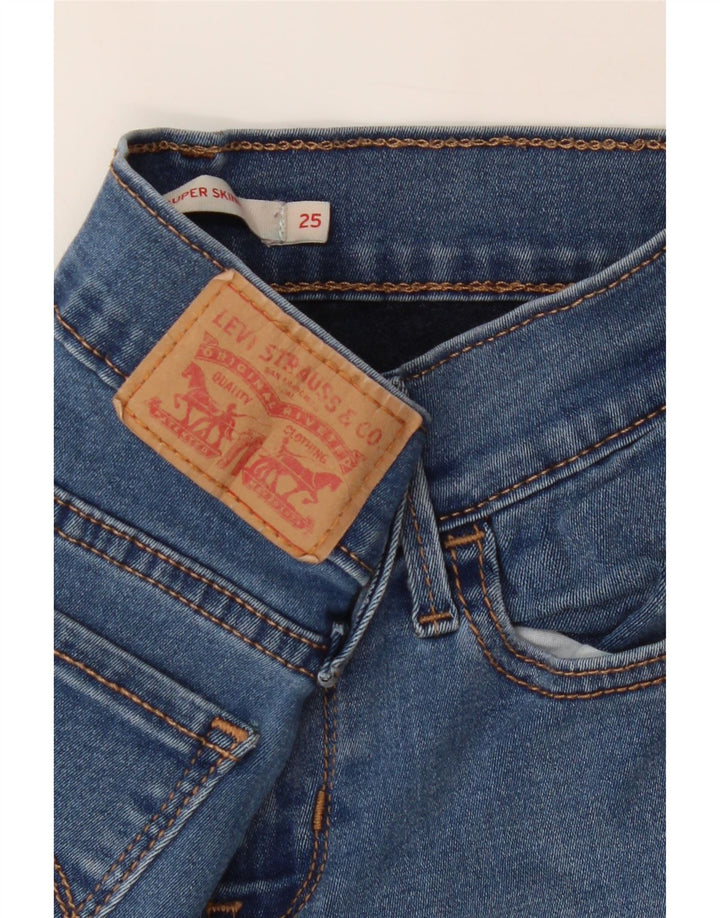 LEVI'S Womens Super Skinny Jeans W25 L28 Blue Cotton Vintage Levi's and Second-Hand Levi's from Messina Hembry 