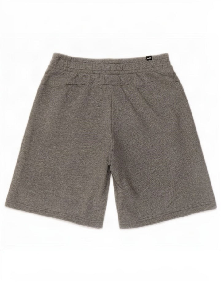 Puma Mens Graphic Sport Shorts Medium Grey Cotton
