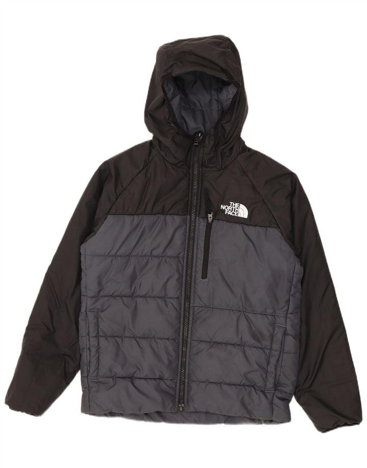 The North Face Boys Padded Jacket 11-12 Years Large Grey Colourblock