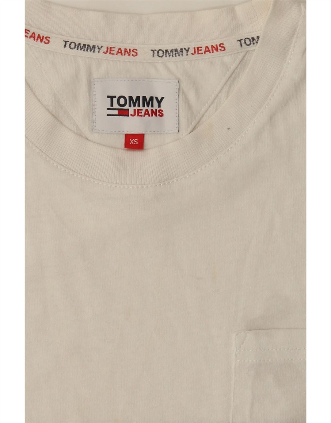 TOMMY HILFIGER Mens Graphic T-Shirt Top XS White