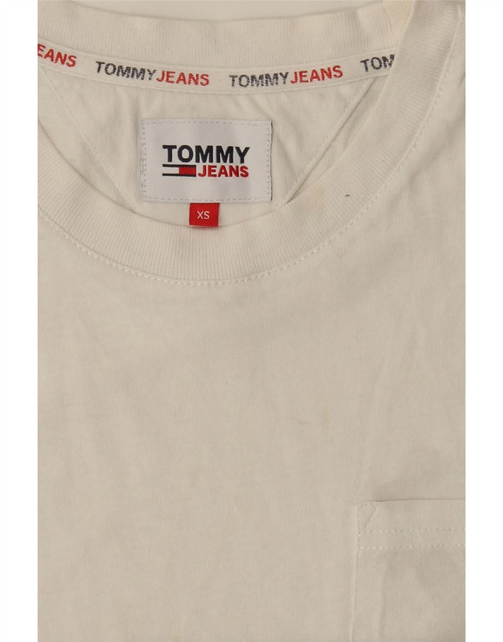 TOMMY HILFIGER Mens Graphic T-Shirt Top XS White