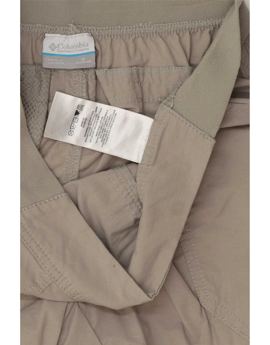 Columbia Womens Regular Fit Chino Shorts Small W28 Grey Cotton