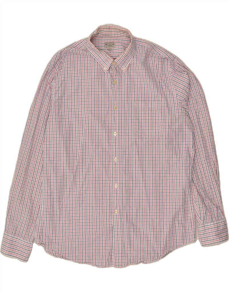 J. CREW Mens Shirt XL White Check Cotton | Vintage J. Crew | Thrift | Second-Hand J. Crew | Used Clothing | Messina Hembry 