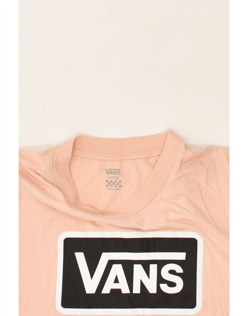 VANS Womens Graphic T-Shirt Top UK 14 Large Pink | Vintage Vans | Thrift | Second-Hand Vans | Used Clothing | Messina Hembry 