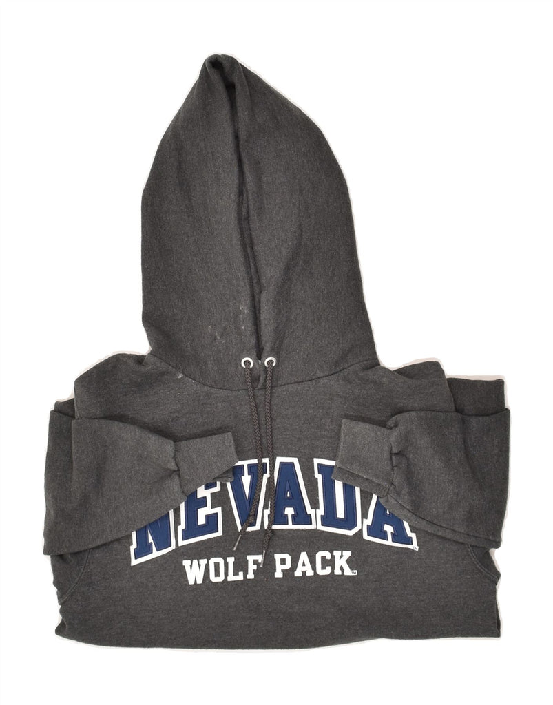 CHAMPION Mens Nevada Wolf Pack Graphic Hoodie Jumper XS Grey Cotton | Vintage Champion | Thrift | Second-Hand Champion | Used Clothing | Messina Hembry 