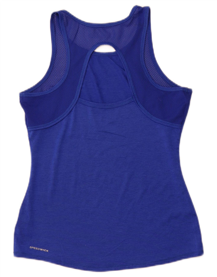 REEBOK Womens Vest Top UK 8 Small Blue Polyester Sports