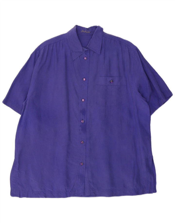 Gira Puccino Womens Short Sleeve Oversized Shirt Blouse IT 44 Medium Purple