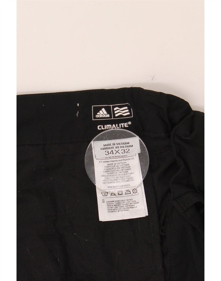 ADIDAS Mens Climalite Joggers Chino Trousers W34 L26 Black Polyester Vintage Adidas and Second-Hand Adidas from Messina Hembry 
