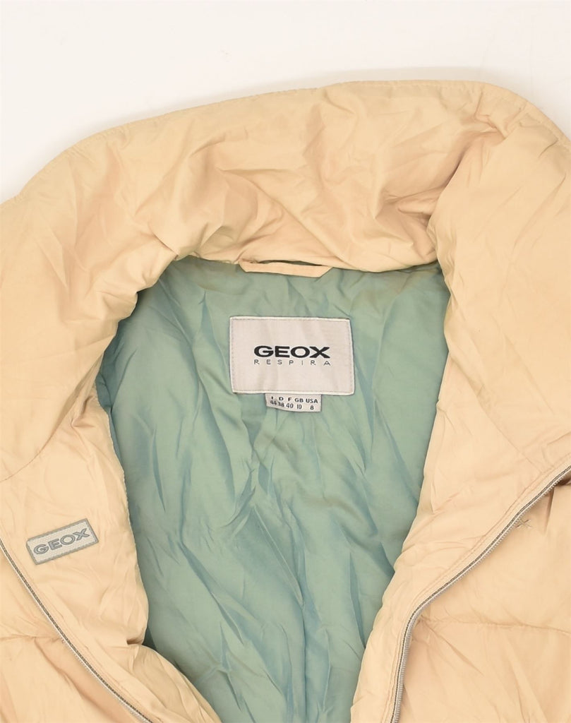 GEOX Womens Padded Jacket UK 10 Small Beige Polyester | Vintage Geox | Thrift | Second-Hand Geox | Used Clothing | Messina Hembry 