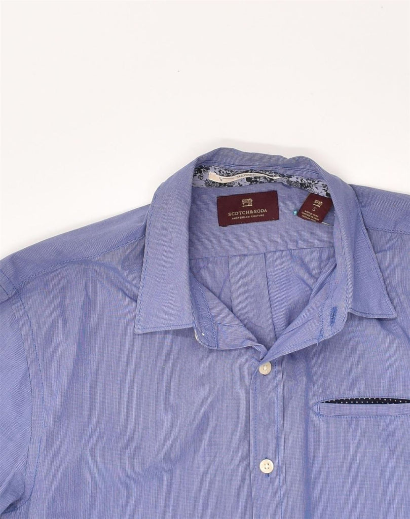 SCOTCH & SODA Mens Shirt Small Blue Pinstripe Cotton | Vintage Scotch & Soda | Thrift | Second-Hand Scotch & Soda | Used Clothing | Messina Hembry 