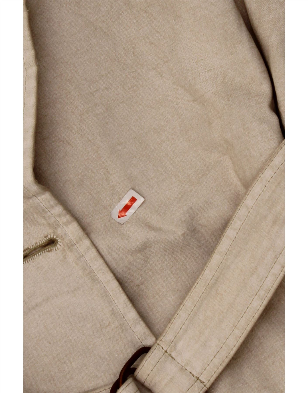 MURPHY & NYE Womens Double Breasted Coat UK 14 Medium Beige Cotton