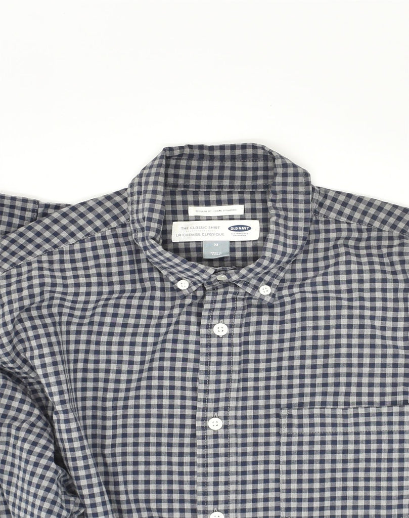 OLD NAVY Mens The Classic Regular Fit Shirt Medium Navy Blue Gingham | Vintage Old Navy | Thrift | Second-Hand Old Navy | Used Clothing | Messina Hembry 