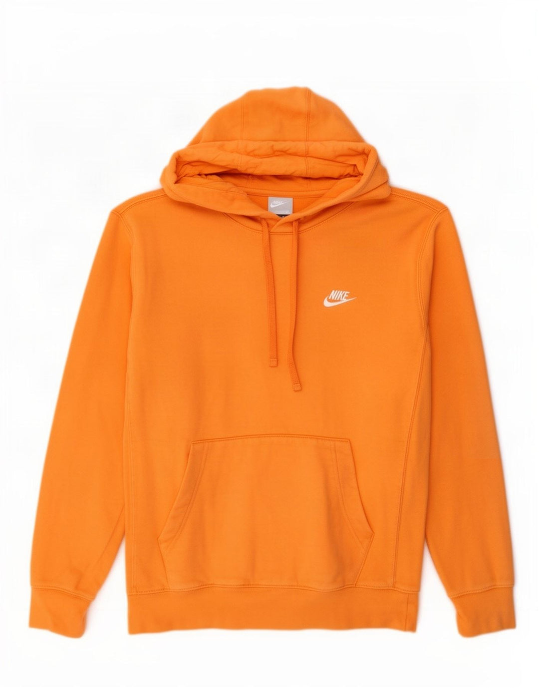 Nike Mens Hoodie Jumper Small Orange Cotton