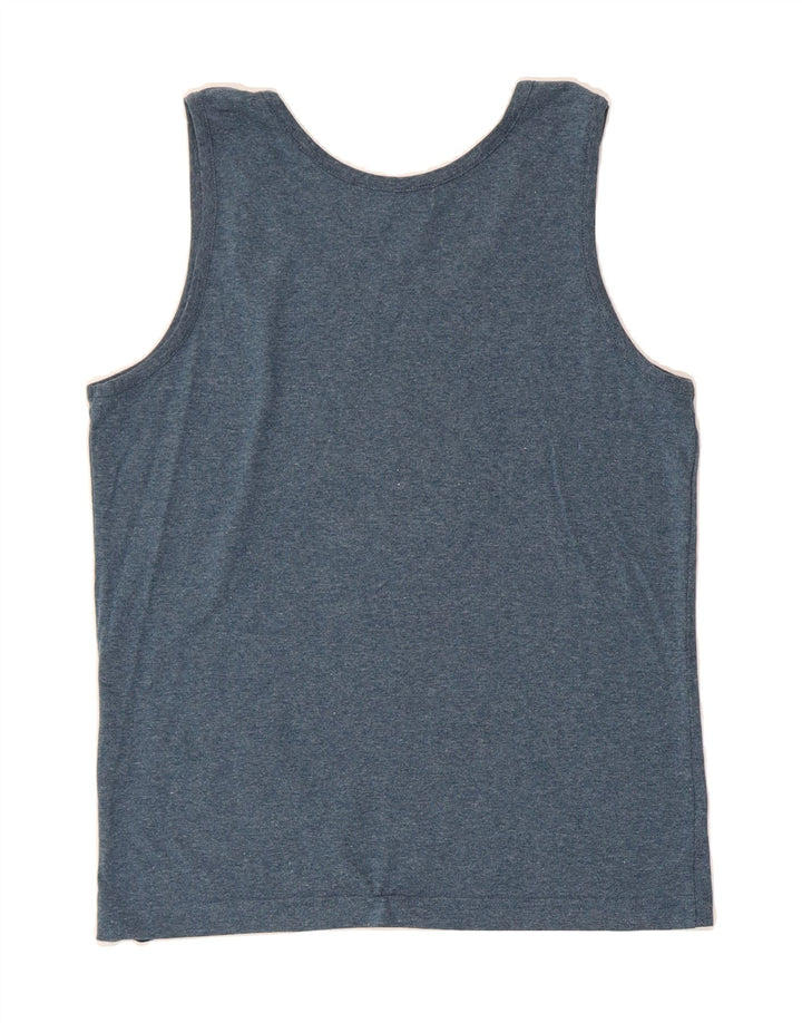 FILA Womens Graphic Vest Top UK 14 Large Navy Blue Vintage Fila and Second-Hand Fila from Messina Hembry 