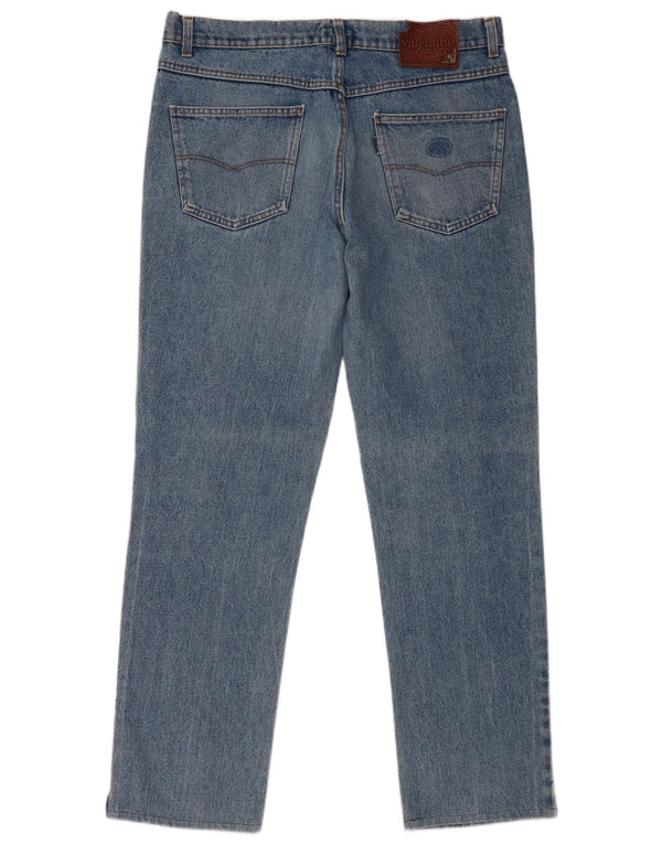 Valentino Mens Tapered Jeans W34 L30 Blue Cotton