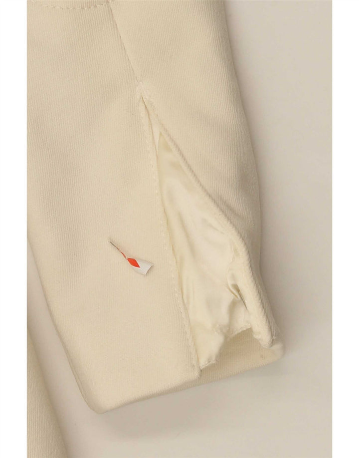 Brema Womens Graphic Overcoat IT 40 Small Off White Polyamide