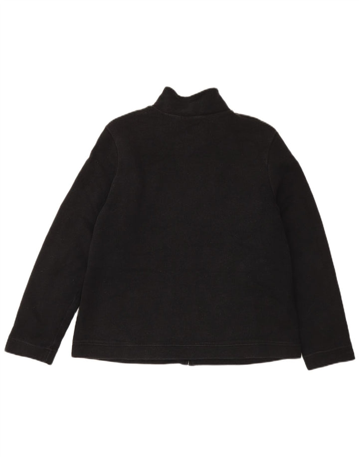 Marks & Spencer Womens Sherpa Tracksuit Top Jacket UK 14 Large Black