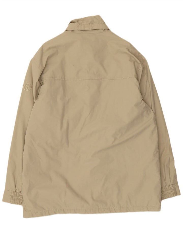 TIMBERLAND Mens Weathergear Windbreaker Jacket UK 38 Medium Beige Cotton