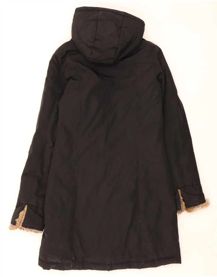 Woolrich Mens Hooded Padded Coat UK 36 Small Black Cotton