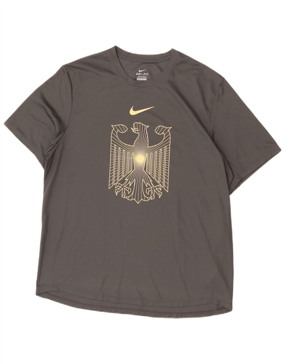 Nike Mens Dri Fit Graphic T-Shirt Top Large Grey Polyester