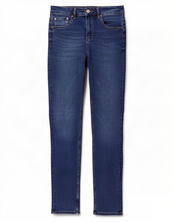 Marks & Spencer Womens The Lily Slim Jeans UK 12 Medium W28 L30 Blue Cotton