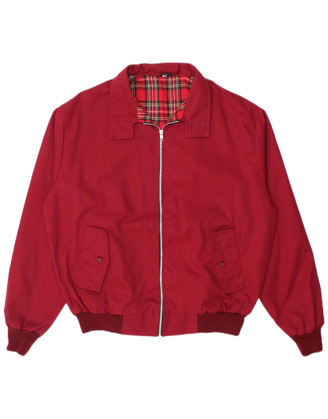 VINTAGE Mens Bomber Jacket UK 42 XL Red Polyester