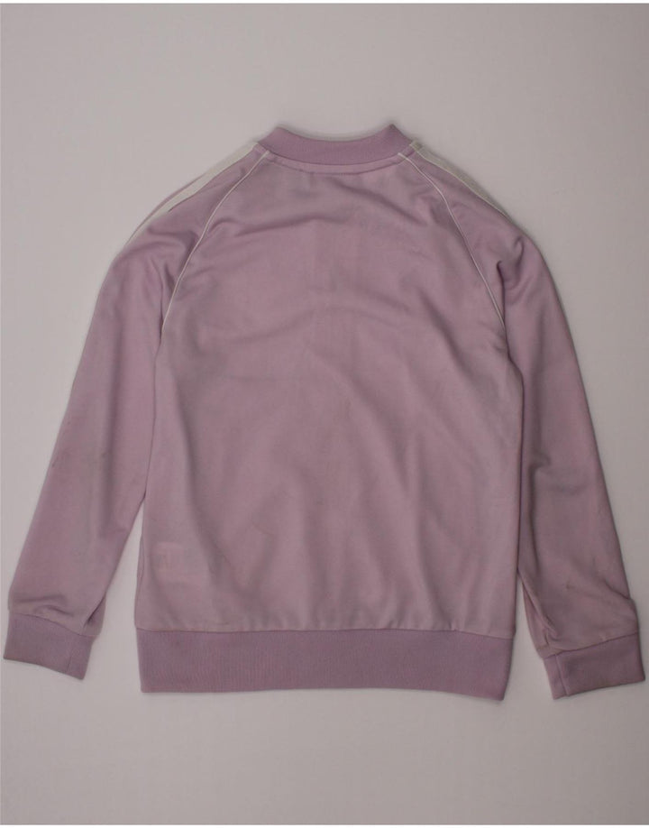 ADIDAS Girls Tracksuit Top Jacket 7-8 Years Purple Polyester