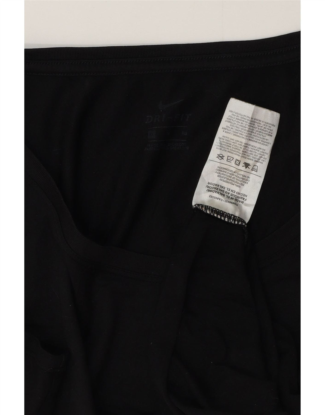 Nike Womens Dri Fit T-Shirt Top UK 18 XL Black Polyester