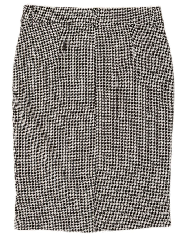 Marks & Spencer Womens Pencil Skirt UK 16 Large W32 Grey Houndstooth