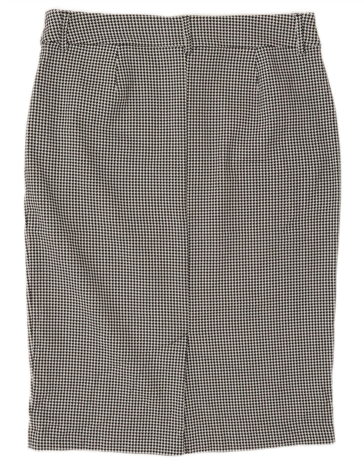 Marks & Spencer Womens Pencil Skirt UK 16 Large W32 Grey Houndstooth