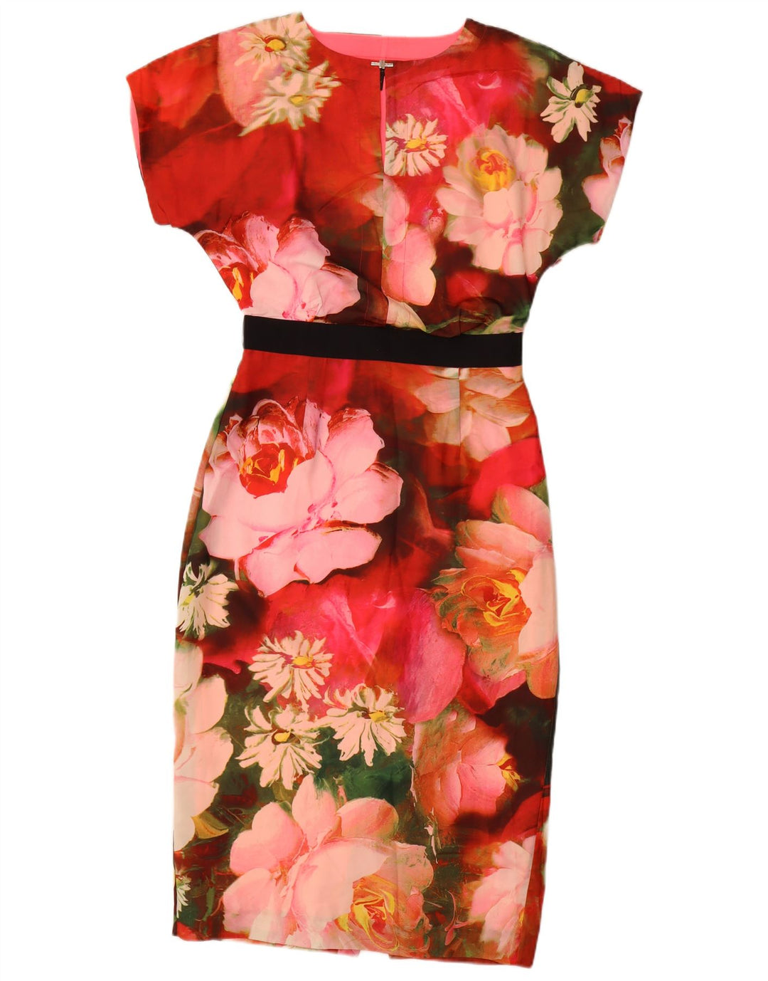 Ted Baker Womens Sheath Dress Size 2 Small Multicoloured Floral Polyester