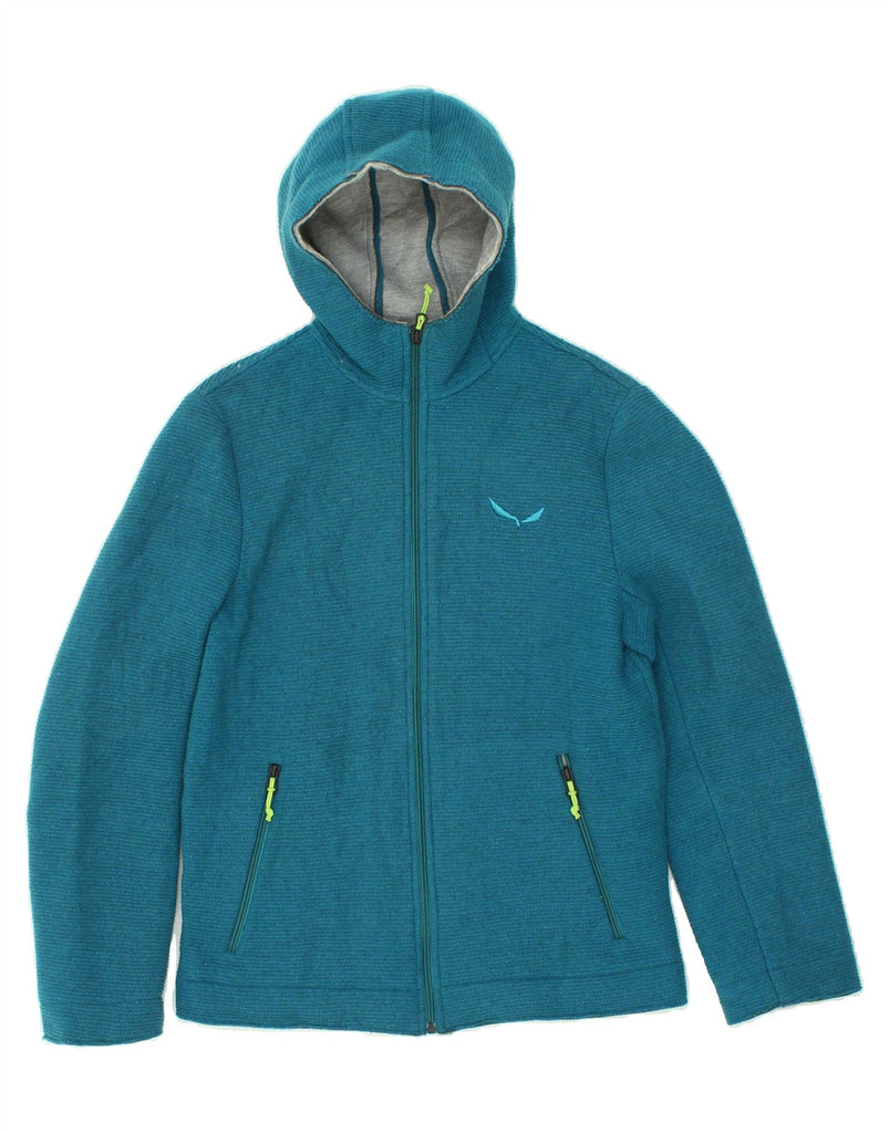 SALEWA Mens Zip Hoodie Sweater Small Turquoise Vintage SALEWA and Second-Hand SALEWA from Messina Hembry 