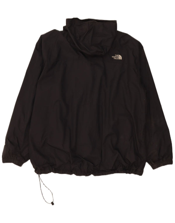 The North Face Mens Hooded Rain Jacket UK 44 2XL Black Nylon