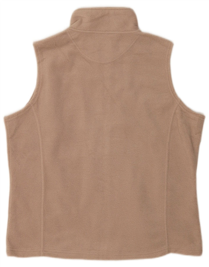 M&Co Womens Fleece Jacket UK 18 XL Beige Polyester