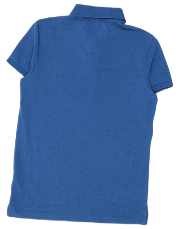 Hollister Mens Polo Shirt Small Blue Cotton