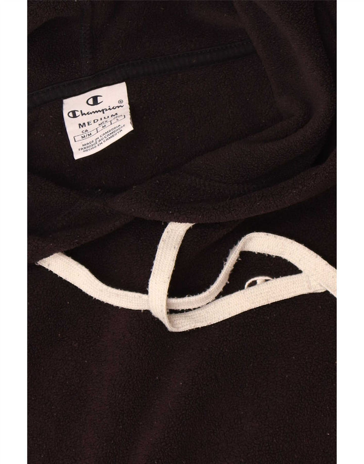 Champion Womens Hooded Fleece Jumper UK 14 Medium Black Polyester