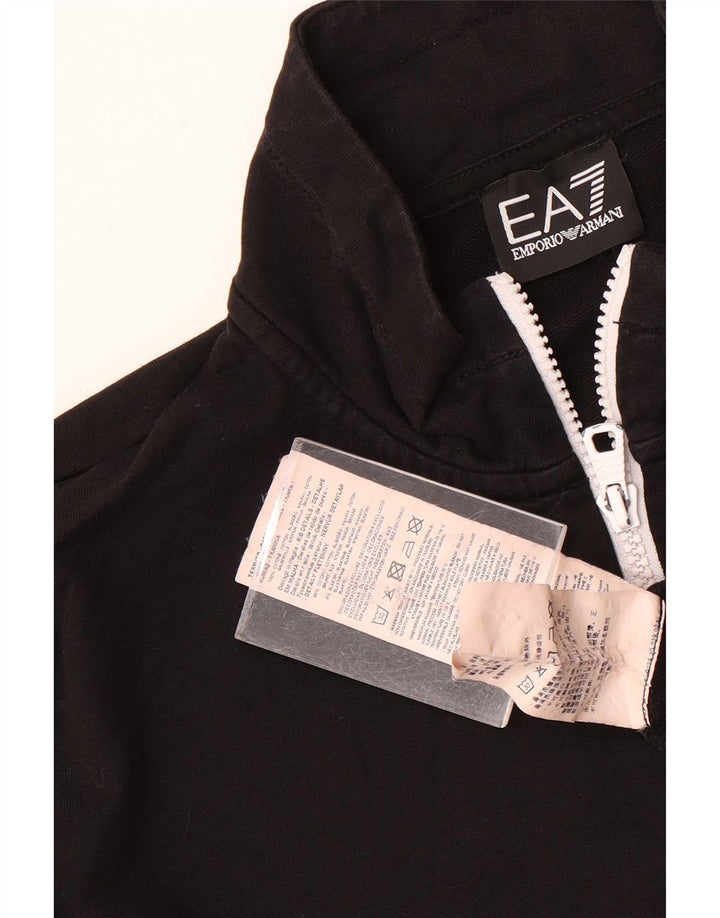 Emporio Armani Mens Graphic Tracksuit Top Jacket Medium Black Cotton