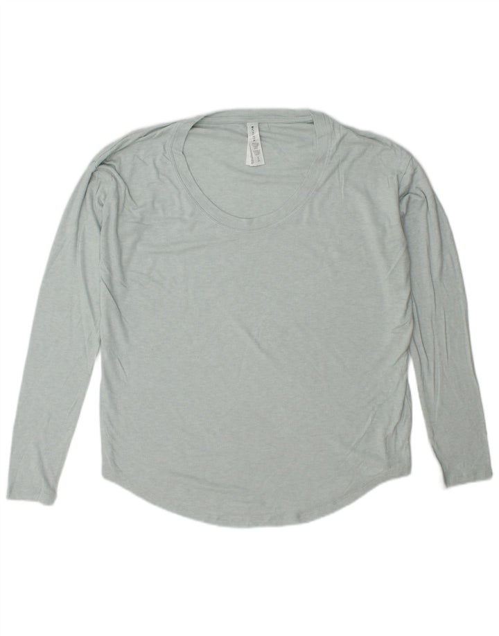ATHLETA Womens Oversized Top Long Sleeve UK 10 Small Blue Modal