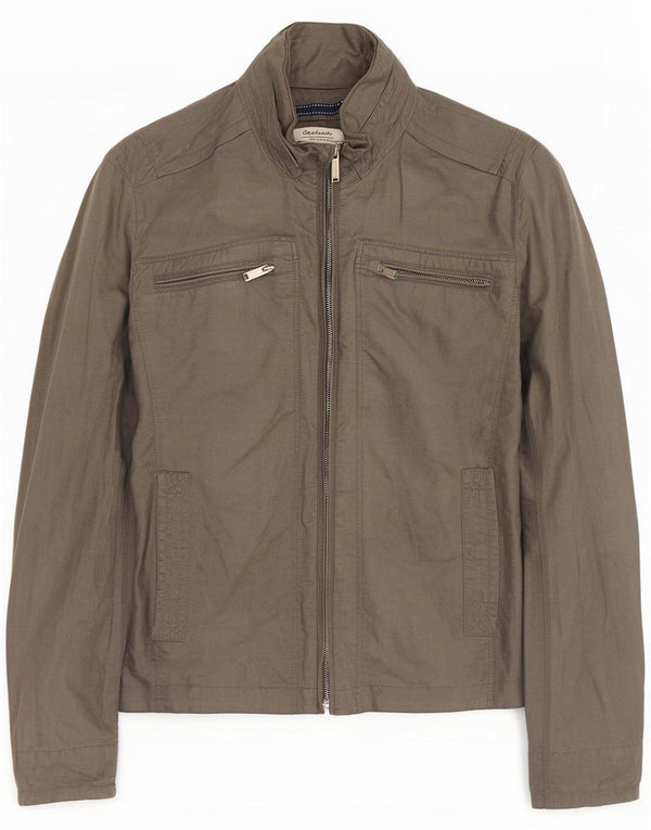 Fordocks Mens Hooded Utility Jacket UK 40 Large Grey Linen